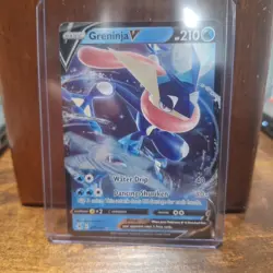 Greninja V Pokemon Card Water Drip Dancing Shuriken HP 210 - Image 1