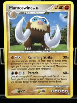 Pokemon TCG Mamoswine Stormfront 21/100 Regular Rare Played Card LP - Image 3