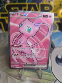 Pokemon Mew EX TCG Full Art Ultra Rare Holo Card 193/165 Scarlet & Violet 151 - Image 1