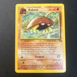 Pokemon Card Kabuto W Stamp Stamped WOTC Promo, Fossil, 50/62, LP (C) - Image 1