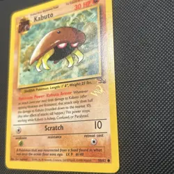 Pokemon Card Kabuto W Stamp Stamped WOTC Promo, Fossil, 50/62, LP (C) - Image 2