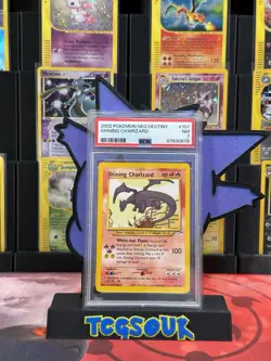 Pokemon 2002 Neo Destiny #107 Shining Charizard Trading Card PSA 7 - Image 1