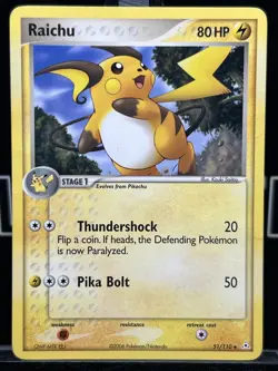 Raichu 51/110 Uncommon EX Holon Phantoms Pokemon Card Regular LP - Image 3