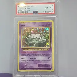 2016 Pokemon XY Evolutions Mew Holo Rare Card #53/108 PSA 8 - Image 1