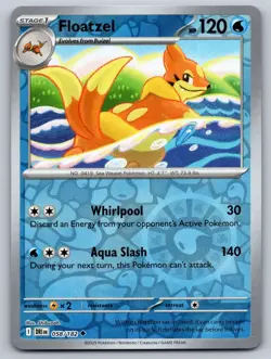 Floatzel 058/182 Uncommon Destined Rivals Pokemon Reverse Holo Near Mint - Image 1