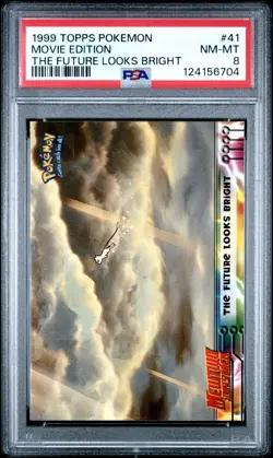 POKEMON TOPPS THE FUTURE LOOKS BRIGHT MEW MOVIE EDITION PSA 8 - Image 1
