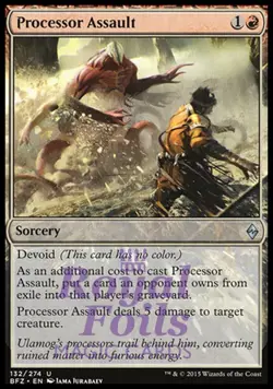 Processor Assault 2x FOIL BFZ MTG Battle for Zendikar Uncommon MINT red - Image 1