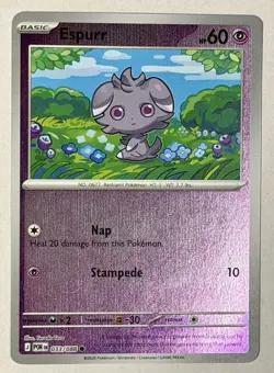 Pokemon TCG: Espurr 033/088 C 2026 Perfect Order ME03:POR Reverse Holo - Image 2
