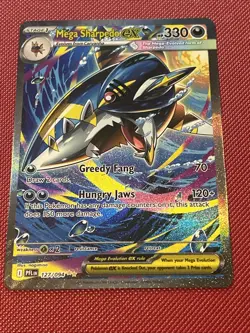 Pokemon TCG Me02: Phantasmal Flames Mega Sharpedo ex 127/094 - Holo SIR - NM - Image 1