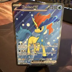 KELDEO EX 159/086 HOLO ULTRA RARE WHITE FLARE POKEMON NEAR MINT - Image 1