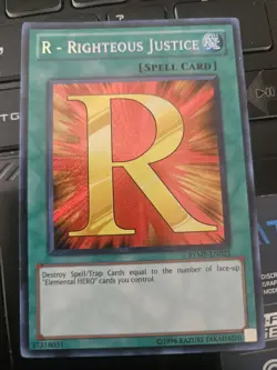 R - Righteous Justice RYMP-EN025 Secret Rare 1st Edition NM YuGiOh - Image 1