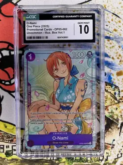 O-Nami OP05-062 Promo One Piece Illustration Box Vol 1. CGC Gem Mint 10 - Image 1