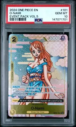 2024 ONE PIECE EVENT PACK VOL.5 #101 O-NAMI PSA 10 - Image 1
