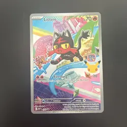 Pokemon TCG Card Litten MEP 044 First Partner Black Star Promo - - Image 1