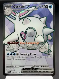 Cetitan ex 210/182 - Full Art Ultra Rare - Destined Rivals Pokemon Card NM - Image 1