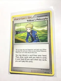 VOLKNER'S PHILOSOPHY - 98/111 - Rising Rivals - Pokemon Card - NM - Image 1