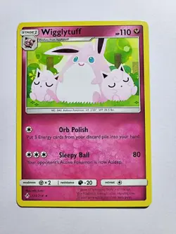 Wigglytuff 135/214 Sm-Unbroken Bonds Regular Finish Fairy Type Card Pokemon TCG - Image 1