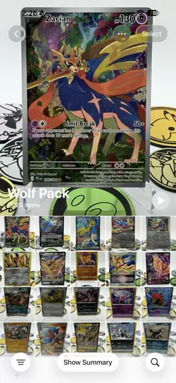 Pokemon TCG 20-Card Lot Zacian/Zamazenta/Zoroark Full Art Holo (EN) - Image 1