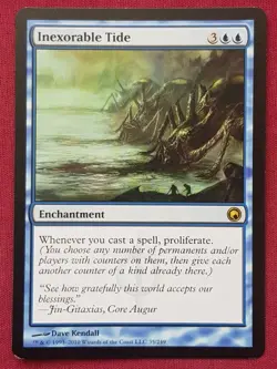 Magic The Gathering SCARS OF MIRRODIN INEXORABLE TIDE blue card MTG - Image 1