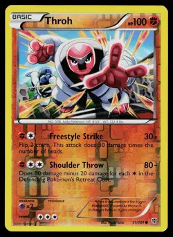 Pokemon Card Plasma Blast Throh 51/101 Reverse Holo Common - Image 1