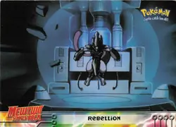 Pokemon Topps #8 Rebellion Mewtwo Strikes Back Movie Card Black Label Armored - Image 1