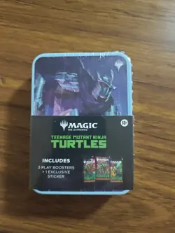 [MTG] TMNT Booster Tin [3 Pack Booster] Collectible Tin And Sticker Shredder - Image 1