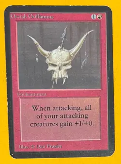 MTG ORCISH ORIFLAMME Alpha (Misprint) (OldManMTG 008-555) - Image 1