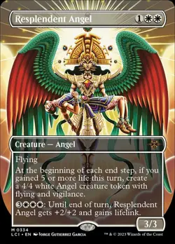 1 x Resplendent Angel - Borderless - The Lost Caverns of Ixalan - NM-Mint - MTG - Image 1
