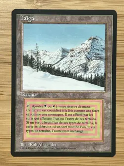 MTG: FBB French Taiga LP+ Foreign Black-Bordered Dual Land Revised Ed. (2 of 2) - Image 1