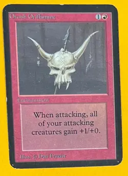 MTG ORCISH ORIFLAMME Alpha (Misprint) (OldManMTG 008-396) - Image 1