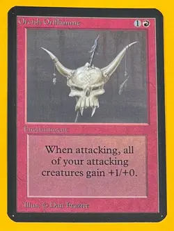 MTG ORCISH ORIFLAMME (Misprint, Ink) Alpha (OldManMTG 013-705) - Image 1