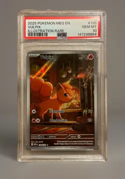 2025 POKEMON MEG EN-MEGA EVOLUTION ILLUSTRATION RARE #138 VULPIX PSA 10 - Image 1