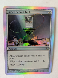 Foil Super Secret Tech Unhinged MTG NM Free shipping with tracking - Image 1