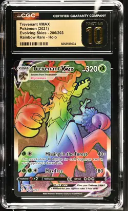 TREVENANT VMAX Evolving Skies Holo Rare #206 CGC Pristine 10 Pokemon - Image 1