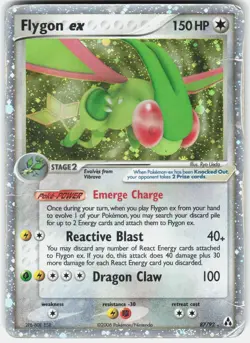 Pokemon Flygon ex 87/92 Holo EX Rare Legend Maker Pokemon Moderately Played - Image 1
