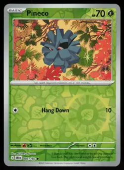 Pineco 004/182 Common Destined Rivals Pokemon Reverse Holo Near Mint - Image 1