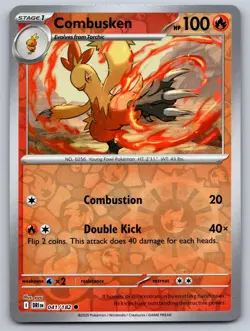 Combusken 041/182 Common Destined Rivals Pokemon Reverse Holo Near Mint - Image 1