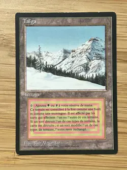 MTG: FBB French Taiga LP+ Foreign Black-Bordered Dual Land Revised Ed. (1 of 2) - Image 1