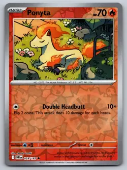 Ponyta 029/182 Common Destined Rivals Pokemon Reverse Holo Near Mint - Image 1