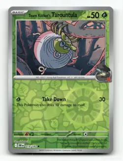 TEAM ROCKET'S TAROUNTULA DESTINED RIVALS 019/182 POKEMON REVERSE HOLO NM/M - Image 1