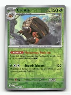CRUSTLE DESTINED RIVALS 012/182 POKEMON REVERSE HOLO NM/M - Image 1
