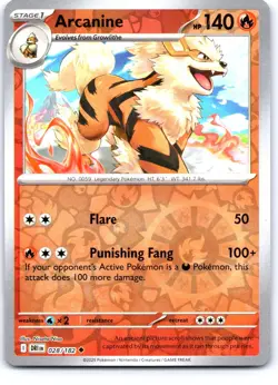 Arcanine 028/182 Uncommon Destined Rivals Pokemon Reverse Holo Near Mint - Image 1