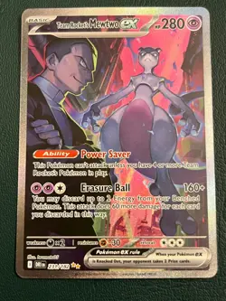 Pokemon TCG Team Rocket's Mewtwo ex 231/182 SV10 Destined Rivals Holo - Image 1