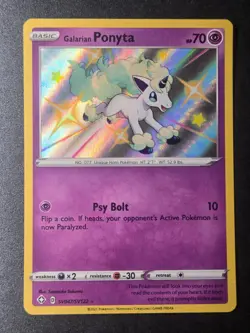 Galarian Ponyta SV047/SV122 NM Shining Fates Shiny Vault Shiny Rare Pokemon - Image 1