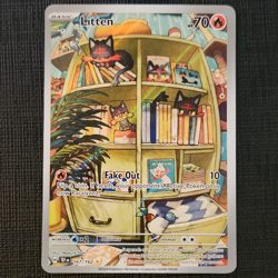 Pokemon Litten 167/162 SV05 Temporal Forces Illustration Rare Full Art Holo - Image 1