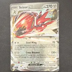 Pokemon Scizor ex 111/162 SV05 Temporal Forces Holo Double Rare Eng 270HP - Image 1