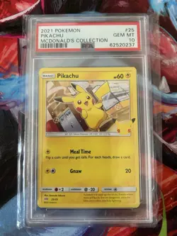 Pikachu 25/25 McDonalds Collection 25th Anniversary 2021 Pokemon PSA 10 GEM MINT - Image 1