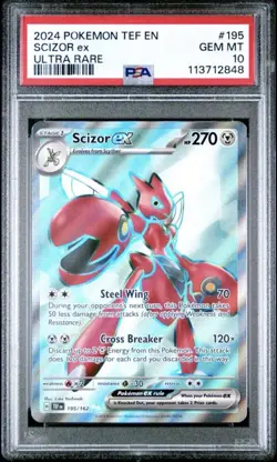 Pokemon Scizor ex 195/162 SV05 Temporal Forces Ultra Rare Holo PSA 10 2024 - Image 1