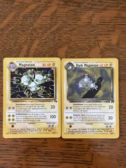 Dark Magneton 28/82 & Fossil 26/62 Vintage Pokemon TCG - Image 1
