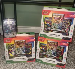 Pokemon TCG First Partner Illustration Collection Box Series 1 Sealed Lot Of 3 - Image 1